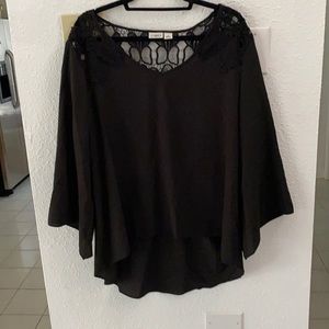 Cato 3/4 Sleeve Black Blouse Size XL